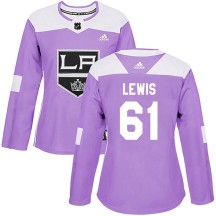 Trevor Lewis Los Angeles Kings Adidas Women's Authentic Fights Cancer Practice Jersey - Purple