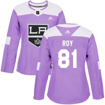 Matt Roy Los Angeles Kings Adidas Women's Authentic Fights Cancer Practice Jersey - Purple