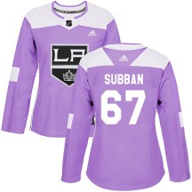 Jordan Subban Los Angeles Kings Adidas Women's Authentic Fights Cancer Practice Jersey - Purple