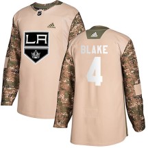 Rob Blake Los Angeles Kings Adidas Youth Authentic Veterans Day Practice Jersey - Camo