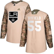 Quinton Byfield Los Angeles Kings Adidas Youth Authentic Veterans Day Practice Jersey - Camo