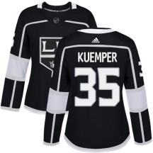 Darcy Kuemper Los Angeles Kings Adidas Women's Authentic Home Jersey - Black