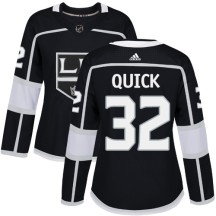 Jonathan Quick Los Angeles Kings Adidas Women's Authentic Home Jersey - Black