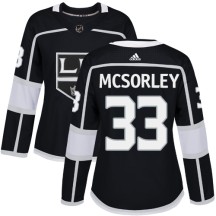 Marty Mcsorley Los Angeles Kings Adidas Women's Authentic Home Jersey - Black