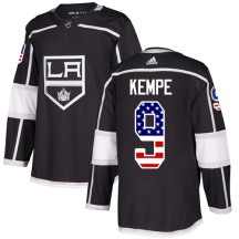 Adrian Kempe Los Angeles Kings Adidas Youth Authentic USA Flag Fashion Jersey - Black