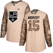 Andy Andreoff Los Angeles Kings Adidas Men's Authentic Veterans Day Practice Jersey - Camo