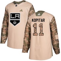 Anze Kopitar Los Angeles Kings Adidas Youth Authentic Veterans Day Practice Jersey - Camo