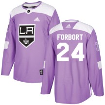 Derek Forbort Los Angeles Kings Adidas Men's Authentic Fights Cancer Practice Jersey - Purple