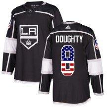 Drew Doughty Los Angeles Kings Adidas Youth Authentic USA Flag Fashion Jersey - Black