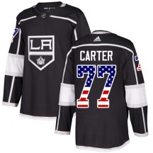 Jeff Carter Los Angeles Kings Adidas Men's Authentic USA Flag Fashion Jersey - Black