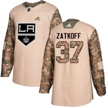 Jeff Zatkoff Los Angeles Kings Adidas Youth Authentic Veterans Day Practice Jersey - Camo