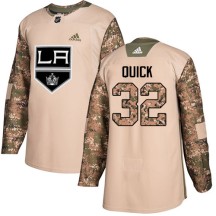 Jonathan Quick Los Angeles Kings Adidas Youth Authentic Veterans Day Practice Jersey - Camo