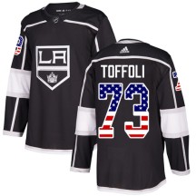 Tyler Toffoli Los Angeles Kings Adidas Youth Authentic USA Flag Fashion Jersey - Black